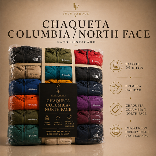 Saco Chaquetas Columbia y The North Face (25 Kilos) - Primera Calidad