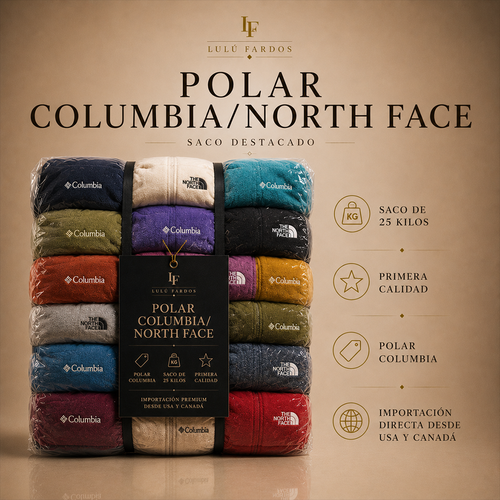 Saco Polar Columbia y The North Face (25 Kilos) - Primera Calidad